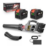 ONEVAN Souffleur de Feuilles sans Fil 40V, souffleur a Batterie sans balais avec Batteries 2X 6000mAh, 180km/h, 3 Vitesses, souffleur Puissant Turbo pour souffler Les Feuilles, la Neige (HEQIEBXK, neuf)
