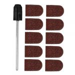 CALLARON 1 Ensemble De T&ecirc;tes De Pon&ccedil;age Pour Manucure Bandes De Pon&ccedil;age Pour Finition Artistique Forets Professionnels Pour Ponceuse &Agrave; Ongles T&ecirc;tes De Coupe De Rechange Couleur Caf&eacute; Et (Raindrops On Roof, neuf)