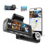 KAWA Dashcam Voiture Avant Arriere 4K, Carte 64 Go Gratuite, Caméra Embarquée pour Voiture 4K+1080P, Sony Starvis IMX415, GPS&WiFi, Vision Nuit, Mode Parking 24H, Caméra de Voiture, D8 (KAWA FR, neuf)