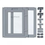 Everfront Parc de jeu transparent pour chien - Facile &agrave; assembler - En plastique acrylique durable - Parc pour int&eacute;rieur - Pour chiot, chat et petit animal - Gris - 60 cm de hauteur - 2 pi&egrave;ces (Elh&uuml; Store, neuf)