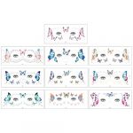 LUMOOM 10 Pcs Papillon Tatouage Visage, Autocollant De Tatouage Scintillant, Autocollant Visage, Tatouage Temporaire ImperméAble, IdéAl Pour Les FêTes, Carnaval, Festivals, Maquillage, Adultes (INTERNAVIGARE S.R.L., neuf)