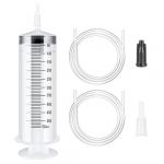 OFFCUP Seringue Plastique, 500ml Grande Seringues avec Tuyau, Grosse Seringues, Seringue Liquide de Mesure pour Science Laboratoire- Usage Industriel (BEST-SELLER5, neuf)