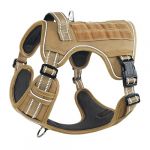 HEELE Harnais Veste Anti Traction pour Chien, Tactique et Militaire, pour Moyen et Grand Chien, Marron, L (Heele Euro, neuf)