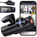 VANTRUE N4 Pro Dashcam Voiture 4K+1080P+1080P/3 HDR, STARVIS 2 Camera Embarquée 360 degrés, 5GHz WiFi GPS Dash Cam Infrarouge Avant Arrière, Commande Vocale en français, Mode Parking Tampon, Max 512G (Comfyer, neuf)
