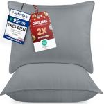 Utopia Bedding Pillow (Lot de 2), 60 x 60 cm, Oreiller de Sommeil, Coussin Respirant et Doux (Gris) (Utopia Deals Europe, neuf)