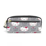 008 Ferocity Trousse Scolaire Sac a Crayon Trousse de Toilette Trousse en Cuir Plumier Organisateur Baiser