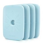 TOURIT Lot de 4 blocs réfrigérants pour sac à déjeuner et sac isotherme réutilisables, fins et durables pour le travail, le pique-nique ou le camping - Bleu (Jierhan FR, neuf)