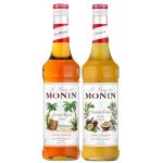 MONIN - Assortiment Sirop de saveur Rhum et Sirop de Fruit de la Passion pour Prosecco, Cocktail, Thé Glacé et Limonade - Arômes Naturels - 2x70cl (Sirops MONIN, neuf)