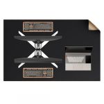 MAIDERN Tapis de Bureau Double Face en Cuir et liège 150 x 90cm, Grand Tapis de Souris, Sous-Mains bureau en Cuir PU imperméable, Sous Main Bureau pour le Bureau et la maison (Noir) (Maidern Cork  Leather Direct, neuf)