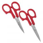 VILLFUL 2 pi&egrave;ces Ciseaux Beaut&eacute; Acier Inoxydable Courb&eacute;s et Droits Pr&eacute;cision Soin Sourcils Barbe Salon Ergonomiques (WANHALA, neuf)