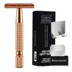 Weqizuerqi Razors à double bord, rasoirs de sécurité pour hommes,Coupe à la barbe à double tranchant | Razors de sécurité avec 5 recharges pour hommes, rasoir de peau sensible pour rasage de fermeture (weiqio, neuf)