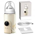 Chauffe Biberon Nomade, Chauffe Biberon Portable Sans Fil avec &Eacute;cran LCD et Contr&ocirc;le Intelligent, 8000 mAh, 6 Niveaux de Temp&eacute;rature R&eacute;glable pour Lait et Aliments B&eacute;b&eacute; en Voyage Voiture (TRUST AND BU, neuf)