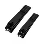 IPNSDON Paquet de 2 coupe-ongles, coupe-ongles incurvés et droits pour ongles des mains et des pieds, coupe-ongles en acier inoxydable de haute qualité, coupe-ongles (noir) (guoyuxindeouzhoudianpu, neuf)