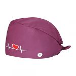 Calot Chirurgien Femme Homme Calot Chirurgien pour Cheveux Long Court Respirant Bonnet d'infirmière avec Boutons Réglable Casquette Broderie Accessoire pour Sage-femme Médecin Dentiste Vétérinaire (LONGTENGUK, neuf)