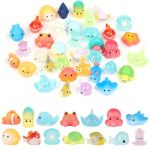 DiULi 36pcs Mini Animaux Lumineux en Résine,Figurines Miniatures de la Vie Marine,Figurines Miniatures Mignonnes, pour Maisons de Poupée Micro Paysage, Jardin, Aquarium (Cinye, neuf)