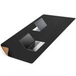 MAIDERN Tapis de Bureau Double Face en Cuir et liège 170 x 70cm, Grand Tapis de Souris, Sous-Mains bureau en Cuir PU imperméable, Sous Main Bureau pour le Bureau et la maison (Noir) (Maidern Cork  Leather Direct, neuf)