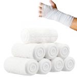 Rouleaux de gaze conformables – Bandes extensibles sans latex – 8 rouleaux stériles 4" x 5 yards – Absorption et confort pour soins des plaies et du corps (Shilian decoration, neuf)
