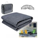 NEWFUN Tapis de Sol Camping Car, Tapis d'auvent avec &oelig;illets, Tapis de Tente pour Camping en Plein Air, Lavable, Sac de Transport et Piquets de Fixation Inclus (300 * 400) (guangfanouzhou, neuf)
