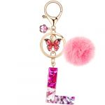 MWOOT Porte Cl&eacute;s lettre L pour Femme, Porte Cle Initiale Rouge, Alphabet Charmes en R&eacute;sine pour D&eacute;cor Porte Clef Voiture Sac &agrave; Main (vetpw, neuf)