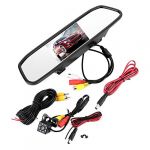 Kit de Moniteur de rétroviseur de Voiture 4.3in HD Miroir Dash Cam caméra de recul étanche 8LED rétroviseur caméra Moniteur Vision Nocturne (Terisassa, neuf)