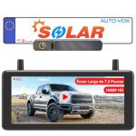 AUTO-VOX DVR 7.2 Pouces Camera de Recul sans Fil Solaire: Installation 2Min Rapide, 1080P HD Vision Nocturne, &Eacute;tanche IP69K Camera de Recul, pour Voiture, Camion, Camping Car, Van, Buggy (Boscam EU Distributor, neuf)