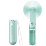 VigorLife Mini Ventilateur Portatif, Ventilateur &agrave; Main Portable 3 en 1, Ventilateurs de Poche Rechargeable par USB, ventilateurs &agrave; Piles[19 heures], Avec Batterie Externe, Lampe de Poche (Cyan) (Digitgarden-EU, neuf)