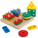 Le Tri Et Le Comptage Jeu /éducatif D/équilibre Cylindres en Bois Formes /À Trier Et /À Empiler pour Apprendre Les Couleurs only y Balancier en Bois