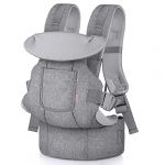 GAGAKU Porte-bébé pour bébés et tout-petits de 0 à 36 mois, Advanced 4-en-1 Porte bebe Facile à porter en position face à face vers l'avant et vers l'arrière pour enfants-Gris (Brandworl FR, neuf)