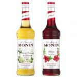 MONIN - Assortiment Sirop Saveur Fleur de Sureau & Sirop Saveur Hibiscus - Pour Prosecco, Cocktail, Th&eacute; Glac&eacute;, Limonade - Ar&ocirc;mes Naturels - Bouteille en Verre - 2 x 70 cl (shop night and day srl, neuf)
