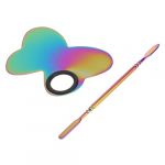 FONDOTIN Palette pour Maquillage et Nail Art Spatules Acier Inoxydable pour M&eacute;langer Vernis et Pigments Outil Professionnel pour Manucure et Usage Maison (KIOONG, neuf)