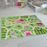 Paco Home Tapis Enfant, Tapis Chambre Jeu Gar&ccedil;on Fille Moderne Antid&eacute;rapant, Dimension:240x340 cm, Couleur:Vert (Tapis24, neuf)