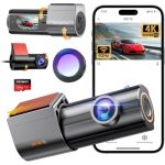 Dashcam Voiture 4K+1080P, 5G WiFi Dashcam avec IPS 1.47", CPL Filter, Camera Voiture avec Carte SD 64G, Contr&ocirc;le de I'application, Moniteur de stationnement, Vision Nocturne, Enregistrement en Boucle (HUZASU LTD, neuf)
