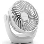 OCOOPA ventilateur de bureau USB, ventilateur silencieux portable, mini ventilateur puissant, 3 Vitesse petit ventilateur table pour La Chambre, bureau, domair,cuisine(Rotation 360°,Alimenté par USB) (Street Cat(UK), neuf)