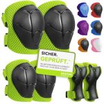iMoebel Lot de 6 Protections pour Rollers, &Eacute;quipement de Protection pour Enfants, Genouill&egrave;res, coudi&egrave;res, prot&egrave;ge-Mains r&eacute;glables - pour Patinage, Roller, Skateboard (YI-QING-DEAL, neuf)