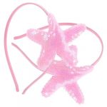 Baluue 2 Pièces Bandeau enfant étoile de mer bandeau noel bandeau rose Bandeau mode bandeau à paillettes cheveux d'enfants fille joli bandeau -tête étoile de mer enfant en tissu (Fortune Luck, neuf)