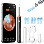 Otoscope Oreille, 1080P Camera Oreille IP67 &Eacute;tanche, Outil d'&eacute;limination du C&eacute;rumen, Endoscope WIFI Nettoyant Oreille Kit avec 6 Lumi&egrave;res LED, Compatible ios et Android, Pour Adultes et Enfants (Hopefox, neuf)