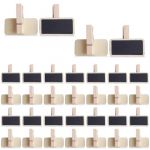 JEYORZY Lot de 30 Étiquette de Jardin Étiquettes Rectangulaires en Bois pour Plantes Tableau Noir pour Jardin, graines, Arbres, Herbes, Fleurs, Jardin (Wacicy EU, neuf)