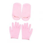 WRITWAA 2 et Chaussettes Hydratants Gel Spa Ensemble pour Réparer et Adoucir Mains et Secs Rose (Saieli, neuf)