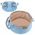 URAQT Sac Cosmétique, Trousse de Maquillage, Conception de Cordon Rangement Maquillage, Pochette Cosmétique pour Les Femmes Paresseuses(Bleu) (Petit Wudong, neuf)