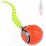 Jouet pour chat &eacute;lectrique avec queue - Jouet interactif automatique - Jouet &agrave; rouler rechargeable - Jouet intelligent pour chat avec mouvement (chaowu-EU, neuf)
