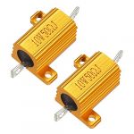 sourcing map Lot de 2 résistances bobinées en aluminium 10 W 50 ohms pour convertisseur LED avec poteau de tige 10 W50 RJ (Weisser Berg, neuf)
