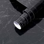 Arthome Noir Marbre Papier Contact,44cmx10m Papier Peint Auto Adhesif Film Décoratif Amovible en papier pour bureau, cuisine, comptoir, armoire, étagère, autocollant vinyle résistant à l'eau (Arthome  Décor, neuf)