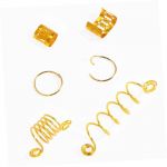 IWOWHERO 60pièces Anneaux Dreadlocks Accessoires De Cheveux Décoration Pratique Et Élégante Pour Coiffures Bouclées (Langeriy, neuf)