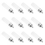 HAMPPLIES 12 Pi&egrave;ces Mini Glass Bottle Charms With Acrylic Caps Empty Cylinder Vial Pendants For DIY Crafts Essential Oil Storage Travel-friendly Jewelry And Wedding Decor (Chfaan, neuf)