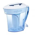 Carafe filtrante d'eau 2,4 litres, avec Indicateur de qualité d'eau gratuit | Sans BPA et certifié pour réduire le plomb et les autres métaux lourds | Cartouche de filtre à eau incluse (ZeroWater, neuf)