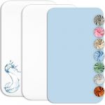 Drap Housse Cododo 50x83cm (Lot de 2) + 1 Al&egrave;se Imperm&eacute;able Prot&egrave;ge Matelas Cododo - Set 2+1 Draps Cododo et Al&egrave;se Cododo - Oeko-TEX (Blanc/Bleu, 50 x 83 cm) (VRC Products France, neuf)