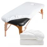 Luriseminger 2pcs Housse Table de Massage avec Trou, 70 x 190cm Lavables Drap Housse de Protection pour Table de Massage Souple (luriseminger, neuf)