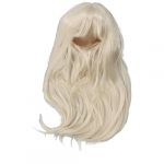 Perruque de poup&eacute;e en coton longue boucl&eacute;e haute temp&eacute;rature en soie douce en peluche cheveux de poup&eacute;e pour 35 39 cm de tour de t&ecirc;te &eacute;l&eacute;gant tendance confortable style polyvalent (Lait d'or) (yinkunn, neuf)
