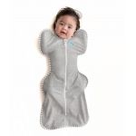 Love To Dream Swaddle Up, Taille M 6-8,5 kg - Gris, Coupe ajust&eacute;e, favorise Un Sommeil sain, 1,0 Tog - 20-24 &deg;C, Coton Lavable en Machine et Double Fermeture &eacute;clair (Love To Dream, neuf)