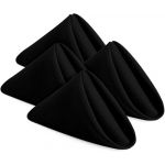 KICHLY Serviettes en Tissu - Lot de 24 Serviettes de Table en Tissu réutilisables, Douces et Confortables - idéales pour Les événements, Polyester (Noir, 43x43 cm) (Utopia Deals Europe, neuf)